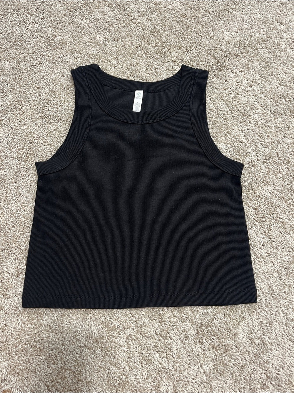 Classic Black Ribbed Tank Top - ascolour